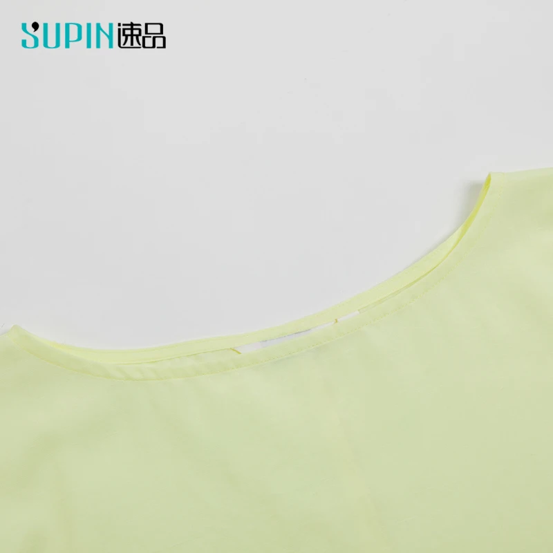 SUPIN женская футболка с коротким рукавом однотонная винтажная простая