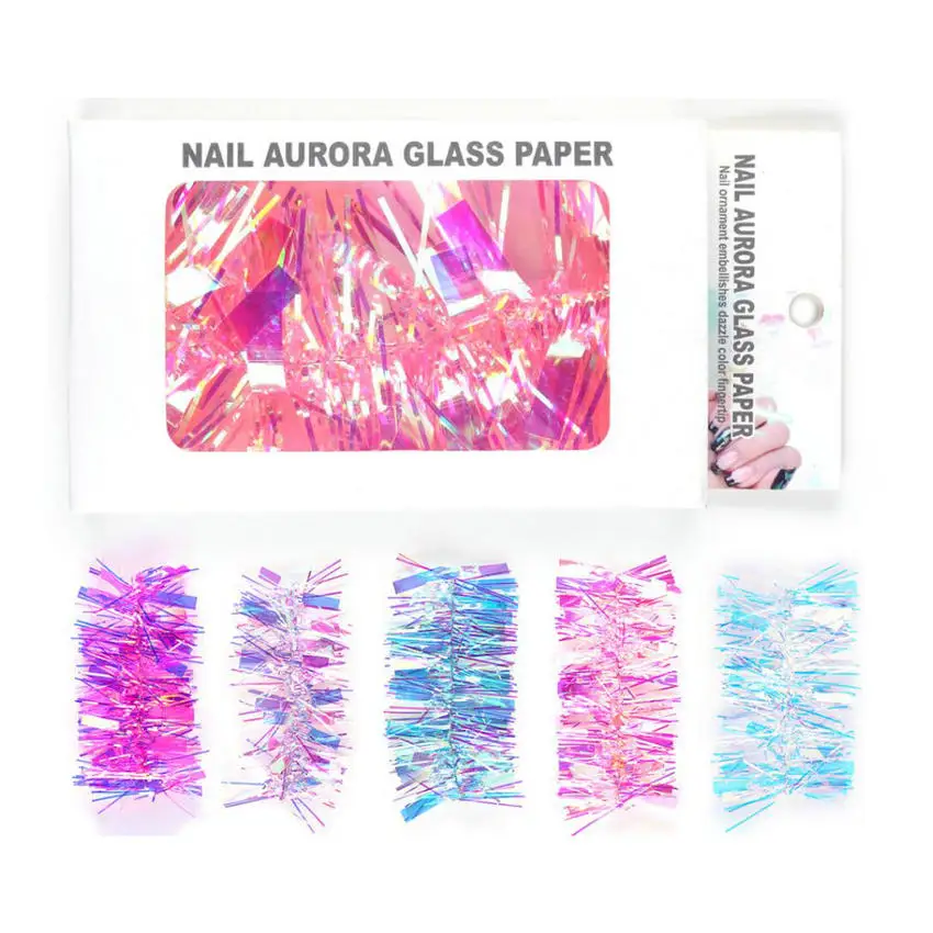 Holographic Glass Paper Glitter DIY Nail Art Epoxy Resin Jewelry Charms Iridescent Stuff Phone Case Decor Sparkles | Дом и сад
