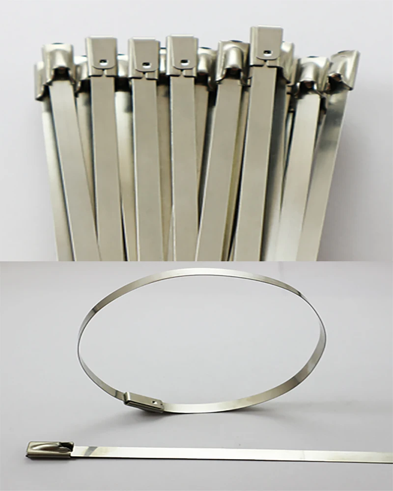 Кабельные стяжки из нержавеющей стали с металлической молнией и покрытием 25 шт.