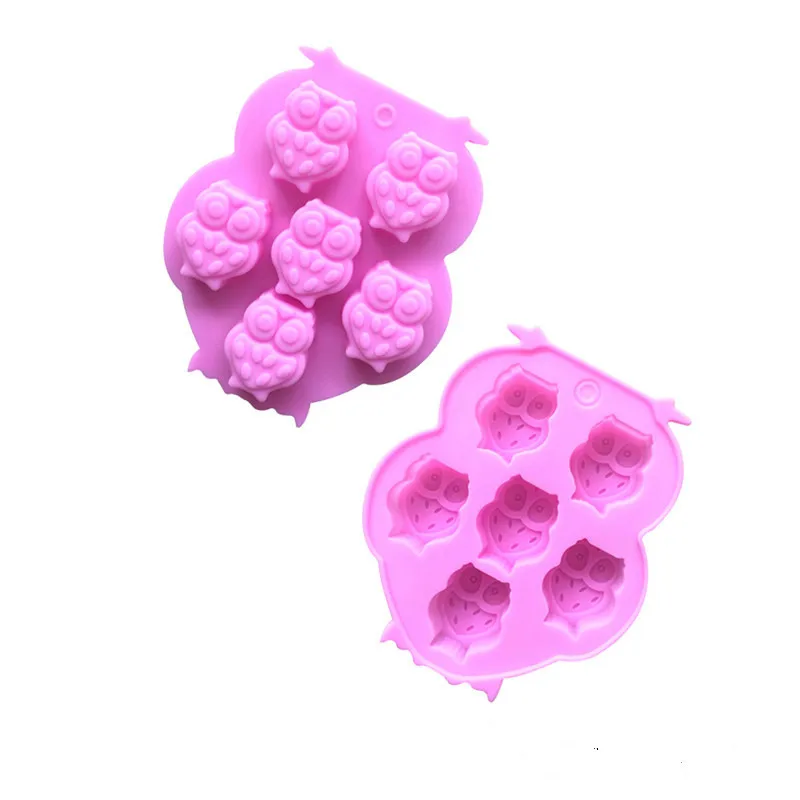 1 шт 6 отверстий 3D силиконовая форма для выпечки/сова приготовление торта льда