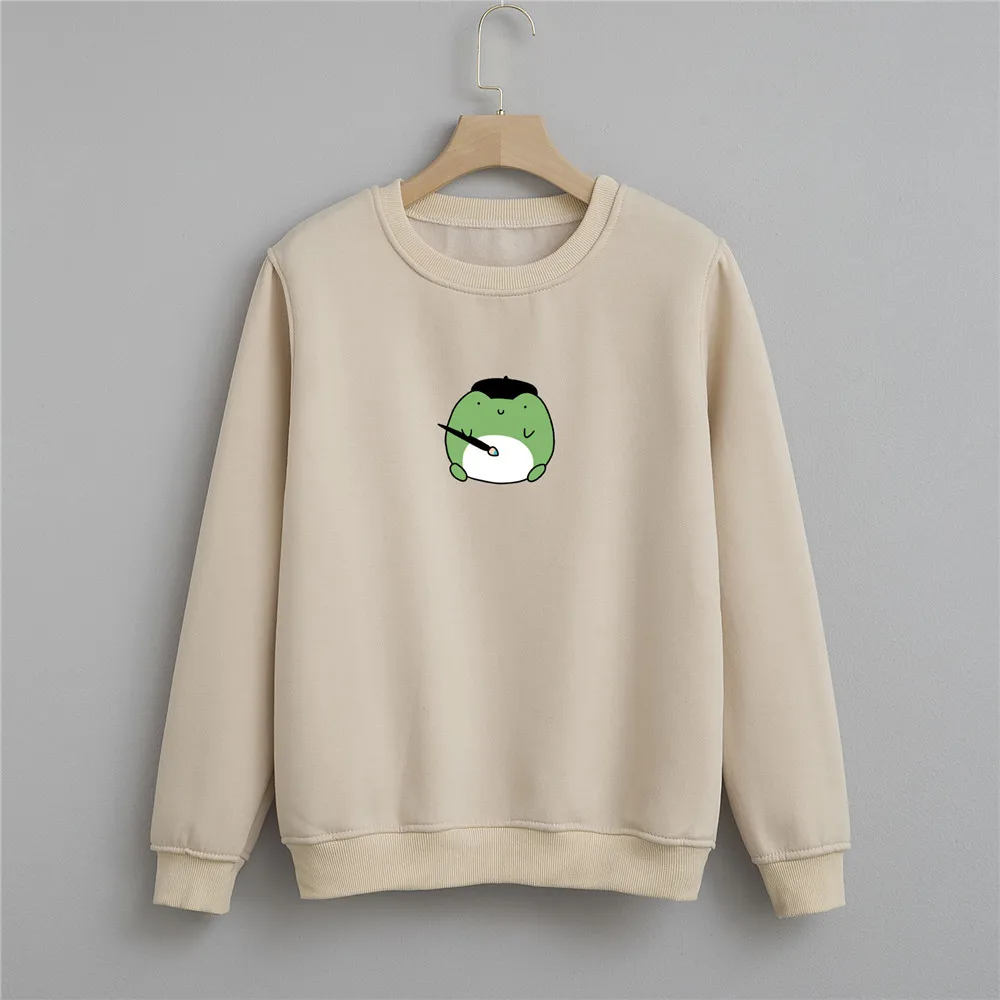Frog Sweatshirt Cotton Harajuku Funny Graphic Hoodies Best Friends Streetwear Women Jogging Femme Cute Sweetshirt for Girls Tops
