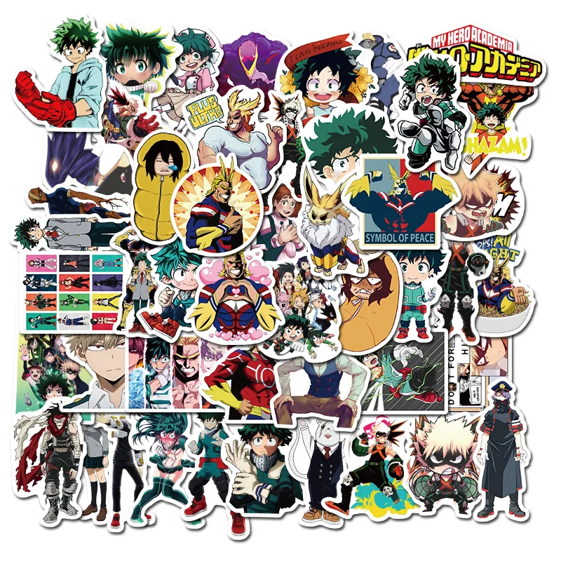 50 шт. мой герой чемодан наклейки скейтборд ноутбук Izuku Midoriya все возможно Boku без