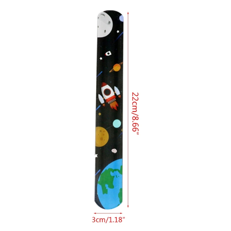 

1Set Space Slap Bracelets Outer Space Party Favors Supplies Space Toys Snap Rocket Prizes for Classroom Students G2AD