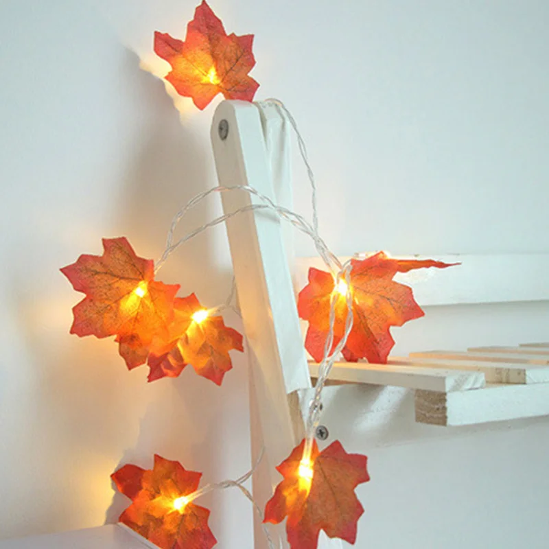 Рождественская гирлянда Coversage светодиодная на батарейках садовая с кленовыми