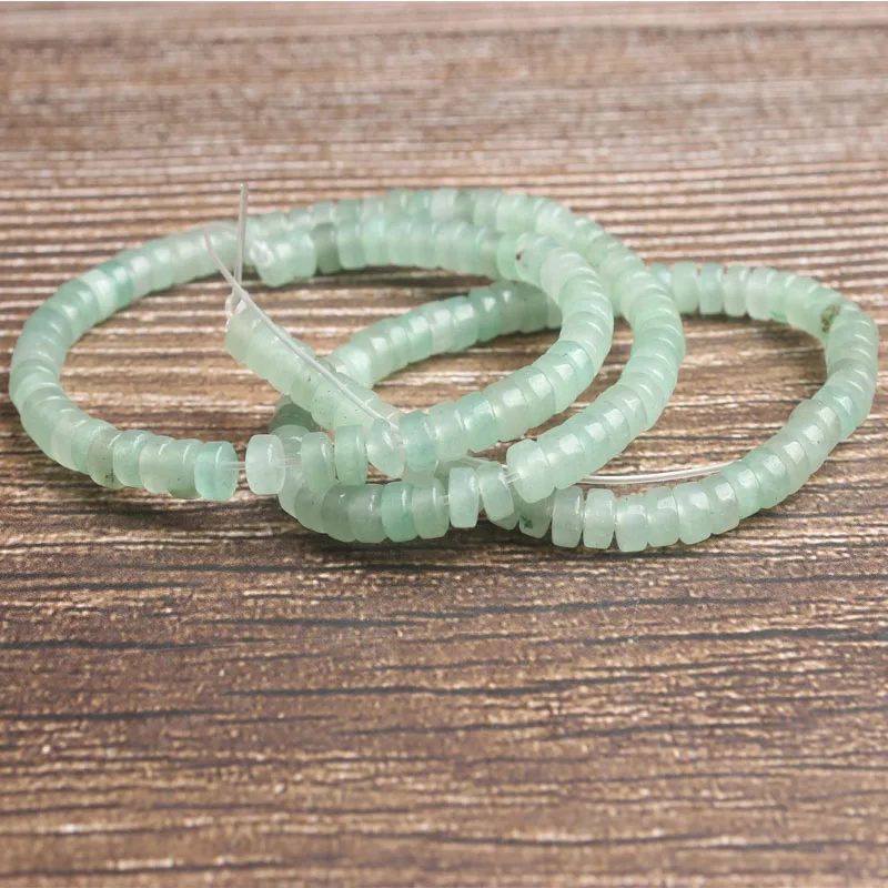 green DongLing Lan Li, модные ювелирные изделия, 2x4 мм, разноцветные натуральные камни, бусины, сделай сам, женский браслет, ожерелье, серьги-гвоздики и аксессуары - Цвет: green DongLing