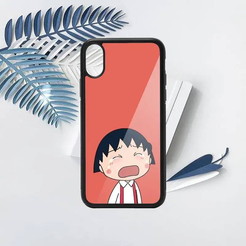 

Chibi Maruko anime cute girl luxury brand cover Phone Case PC for iPhone 11 12 pro XS MAX 8 7 6 6S Plus X 5S SE 2020 XR