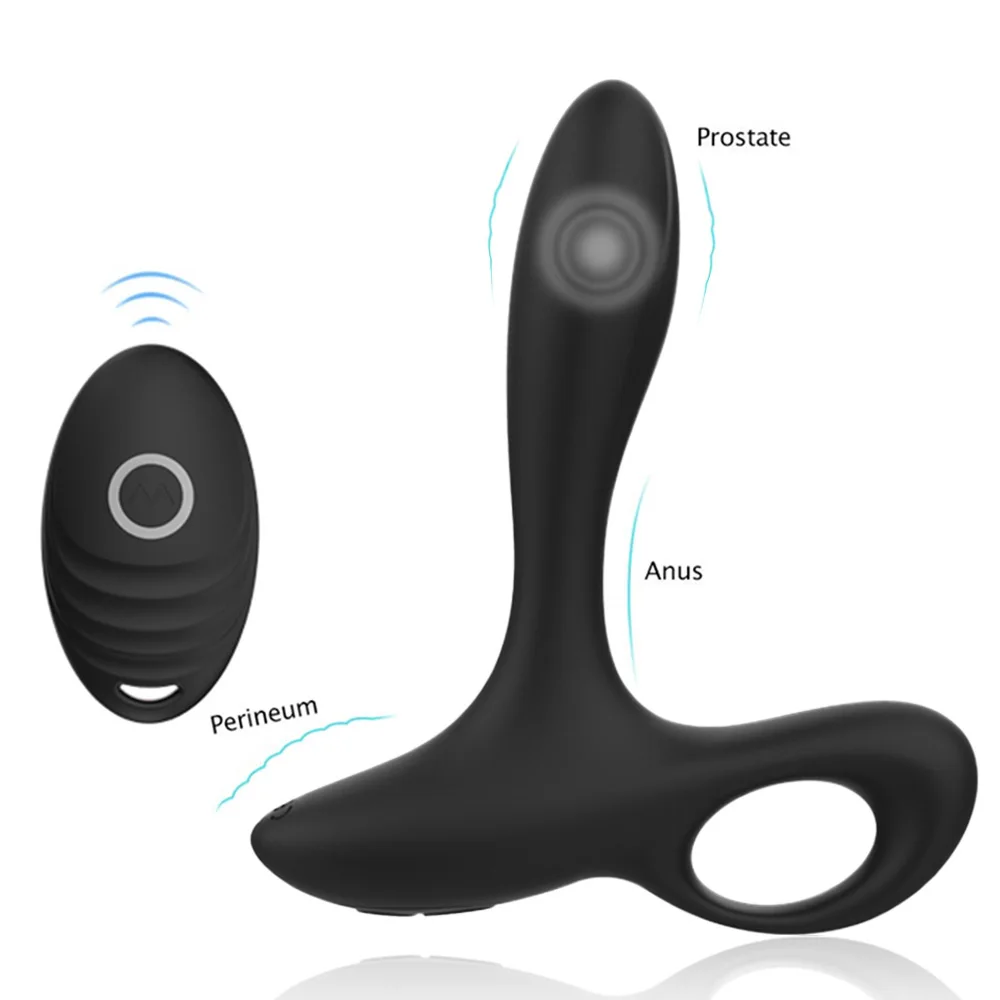 Wireless Remote Vibrating Anal Plug Adult Toys Male Prostate Massager Butt 10 Speed Vibrator Dick Cock Penis Ring | Красота и