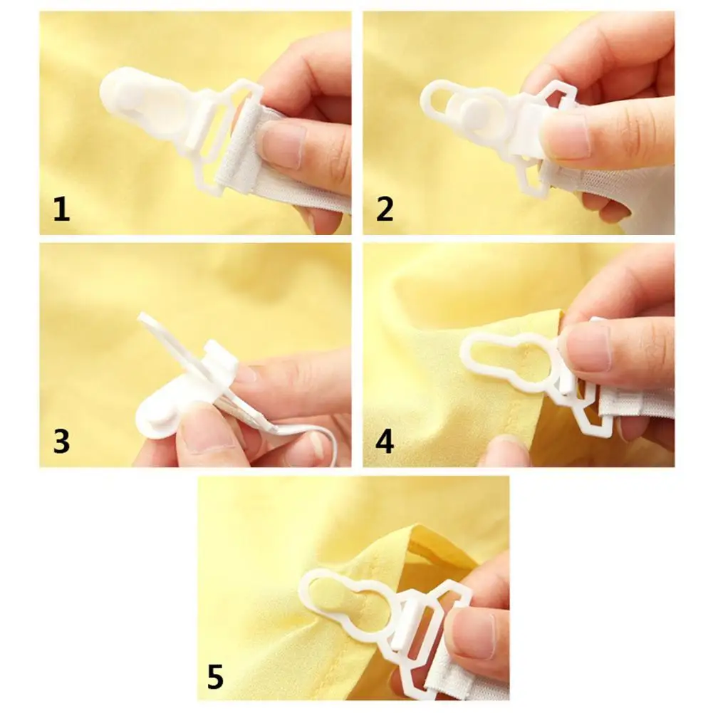 4 шт. покрывало для матраса белого цвета одеяла домашние захваты зажим держателя