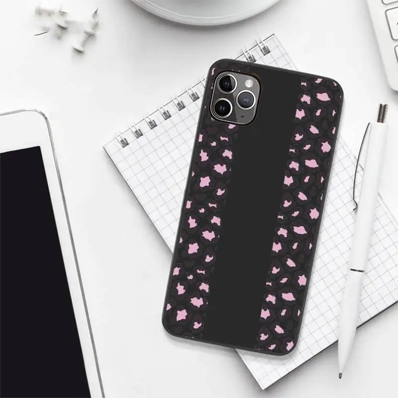 

Leopard Print Colorful Phone Case Candy Color for iPhone 6 7 8 11 12 s mini pro X XS XR MAX Plus