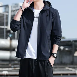 Men's new coat, male age season a hooded casual jacket on men's clothing han edition function autumn wear thin clothes 10 item image