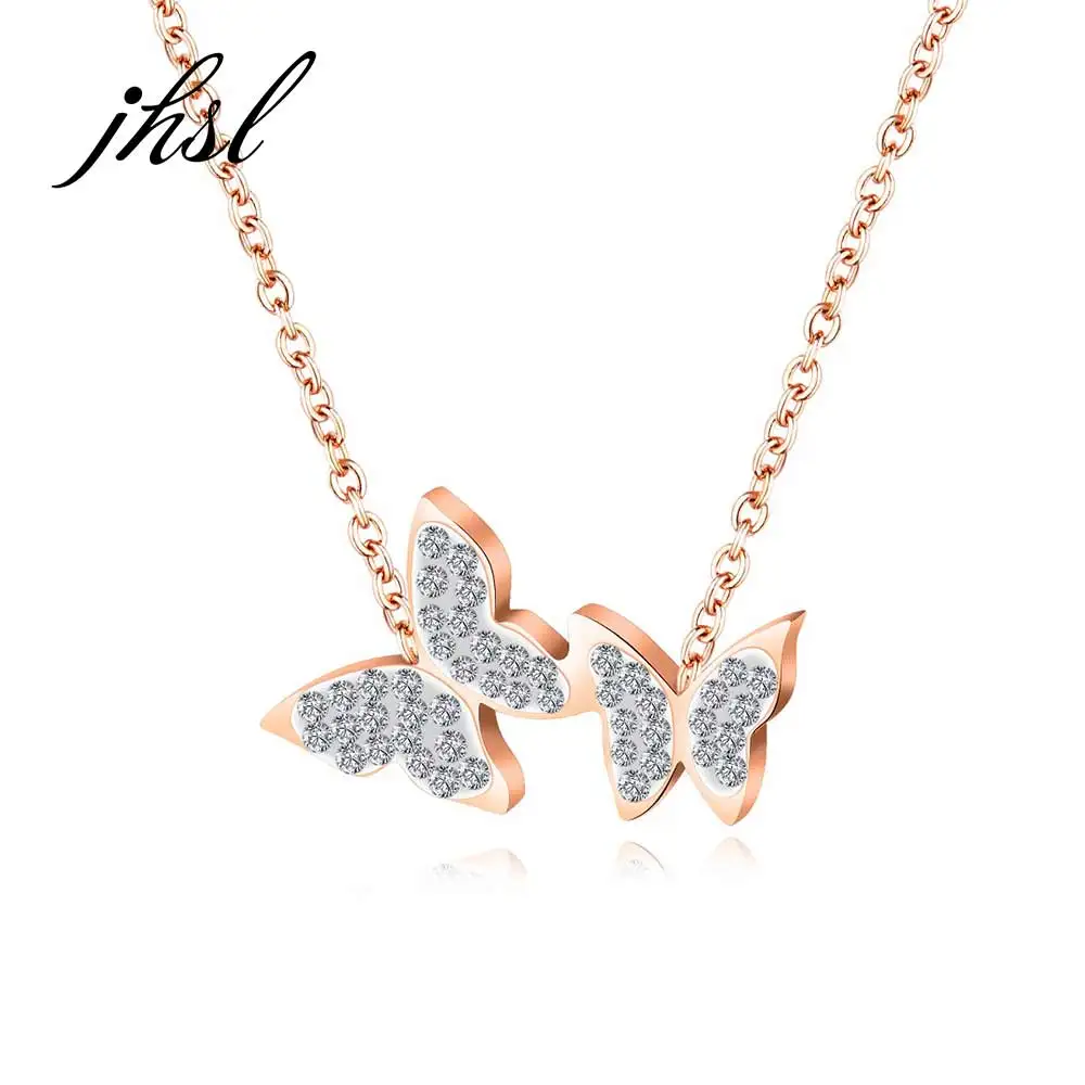 JHSL модные ювелирные изделия цвета розового золота из нержавеющей стали для детей