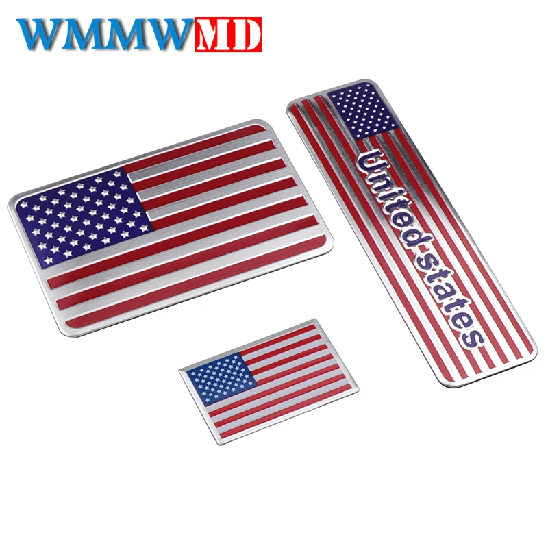 Стайлинг автомобиля 3D металлические наклейки с флагом США эмблема значок