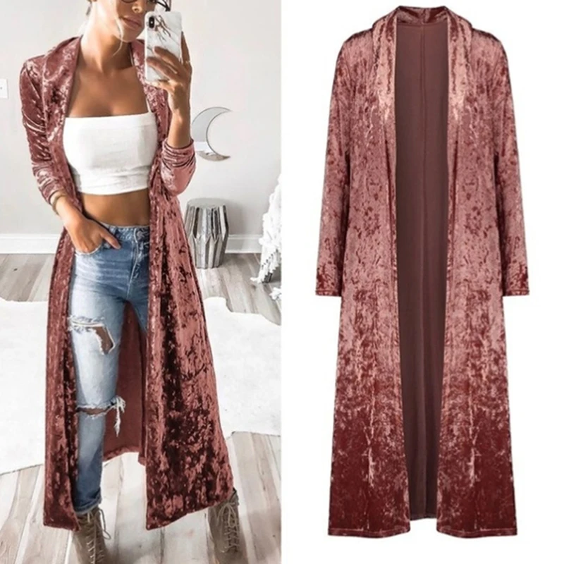 Женский Тренч 2019 Модный повседневный новый длинный плащ с длинными рукавами