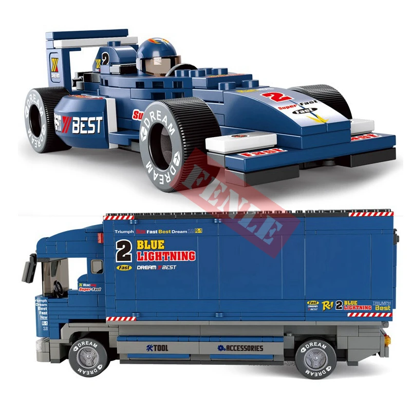 

School Bus Truck 0357 Building Blocks City Car Vehicle Friends Wagon Lorry Cargo Van Automobile Models Sets Construction Toys