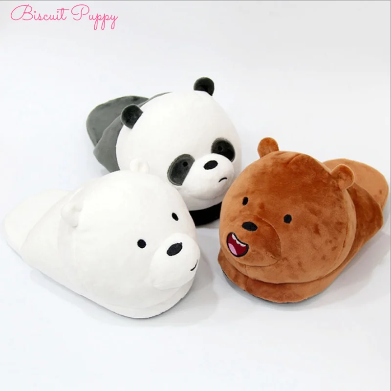 

Plush Animal Warm Shoes Cotton Slippers Bare Bear Polar Bear Cosplay Shoes Female / Male Couple Slippers Adult Style
