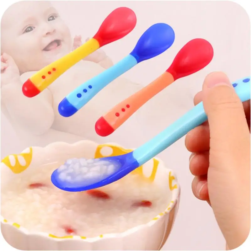 

Silicone Spoon Baby Tableware Children's Spoons Kids Dinner Baby Feeding Tools Tableware Waterproof Spoon Non-Slip Crockery