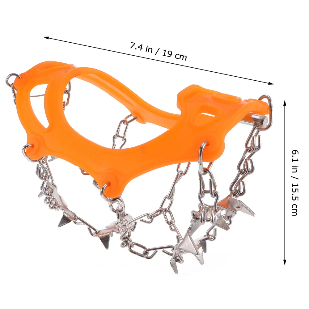

1 Pair 19 Teeth Crampons Stainless Ice Snow Gripper Spike Cleats Snow Shoe Cover