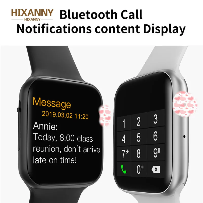 Умные часы с Bluetooth умные ЭКГ пульсометром Часы Smartwatch Iwo 8 Lite для мужчин и женщин