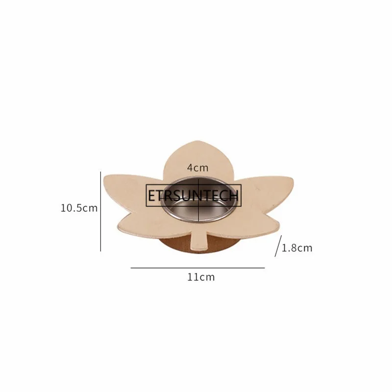 100 шт. подсвечник из дерева лист Свеча в форме цветка романтический ужин домашний