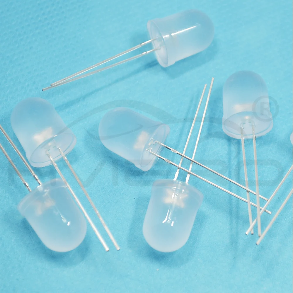 500 шт 10 мм мин рассеянный светодиодный Диод белые красные зеленые синие желтые