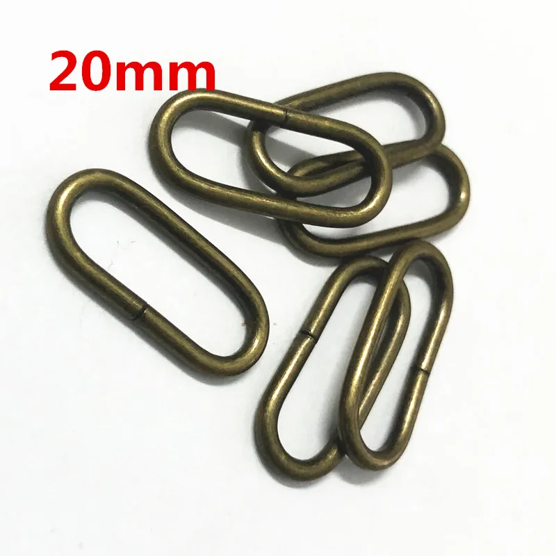 NO3 20mm Bronze 100 шт. металлическое овальное кольцо пряжки для одежды часов аксессуары для рукоделия Швейные 16 мм 20 мм 25 мм 32 мм 35 мм 38 мм 50 мм 65 мм - Цвет: NO3 20mm Bronze