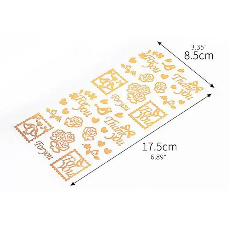 

4Pcs UV Epoxy Resin Fillings Gold Letters Cat Flowers Stickers Resin Mold Decor