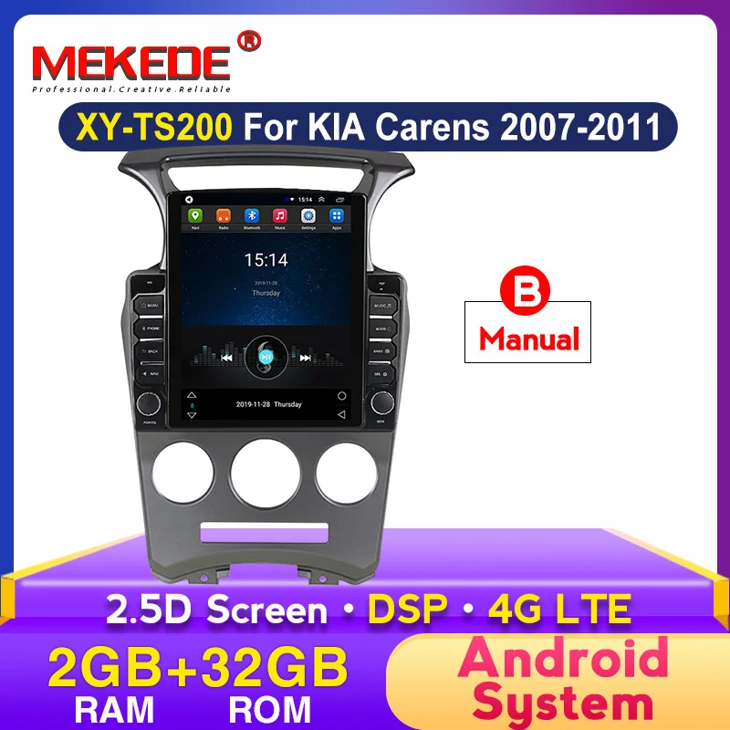 

TOP! Tesla Android Car Radio For Kia Carens 2007 2008 2009 2010 2011 GPS Navigation Multimedia Player Stereo Head Unit DSP 4G