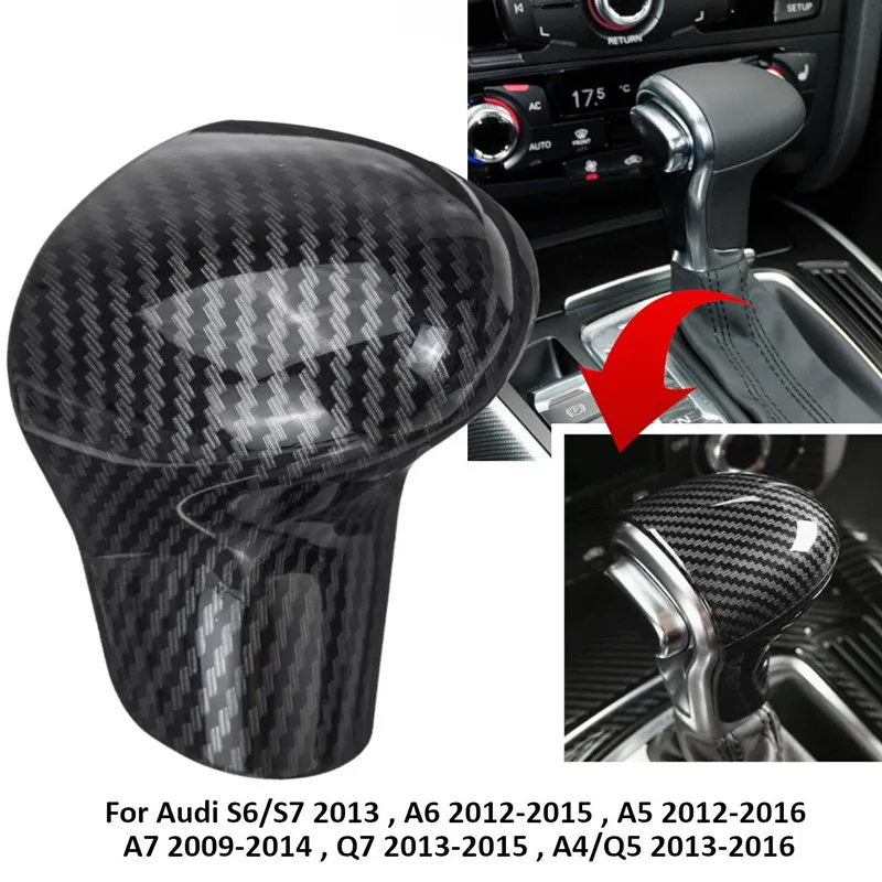 Автомобильная ручка переключения передач из углеродного волокна ABS для Audi A3 8V S3 A4