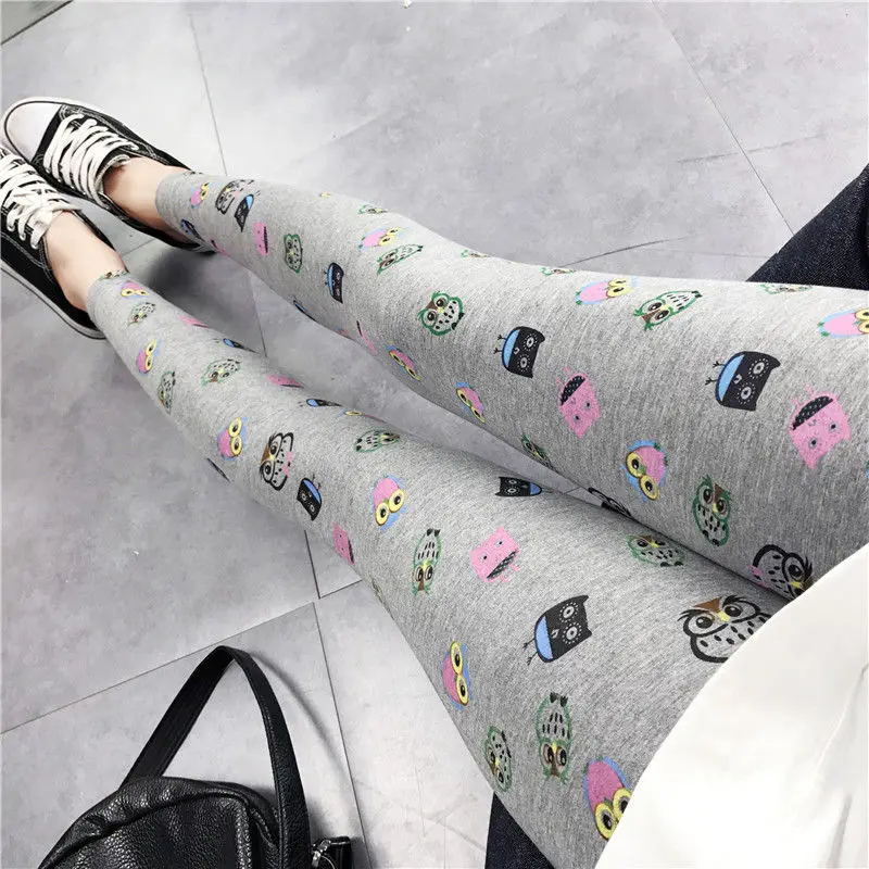 

2021 new spring and summer new cotton thin style 9-cent wear pattern slim bottoms women's Leggings