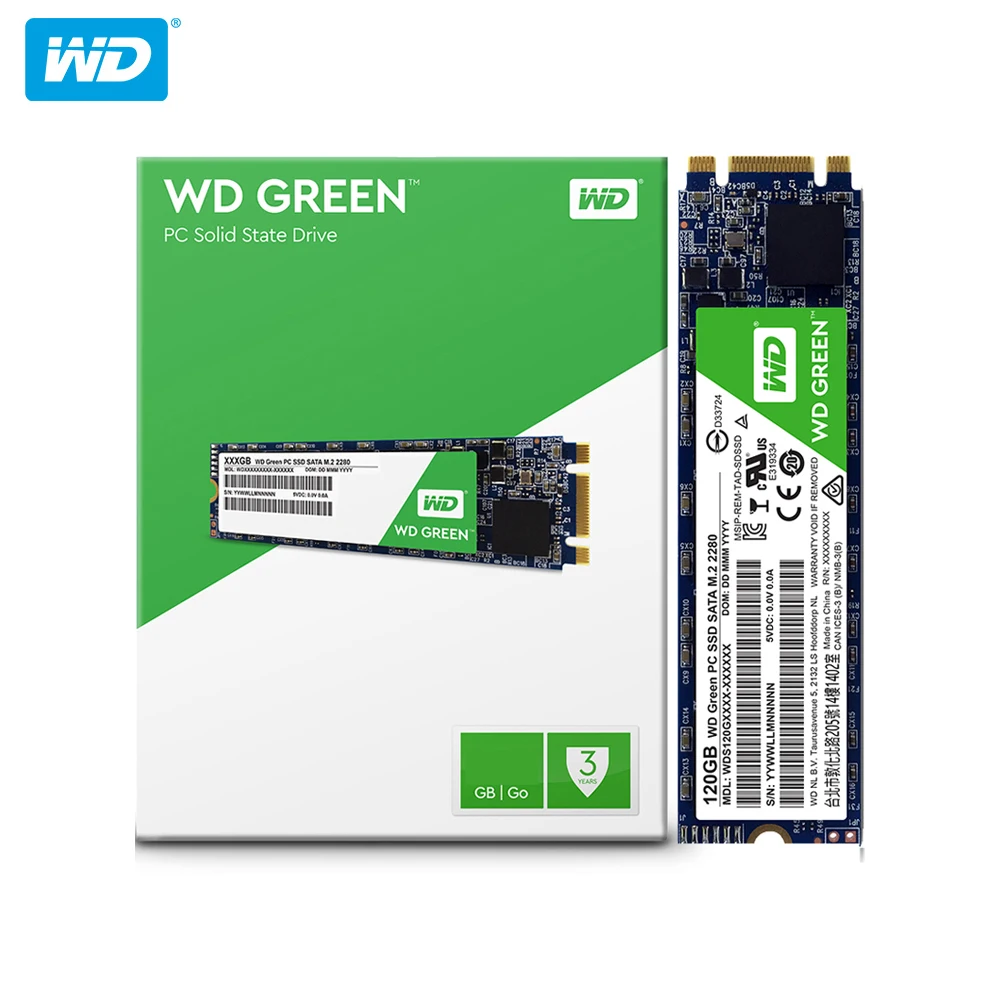 Оригинальный Внутренний твердотельный накопитель Western Digital WD Green SSD 120 ГБ 240 480