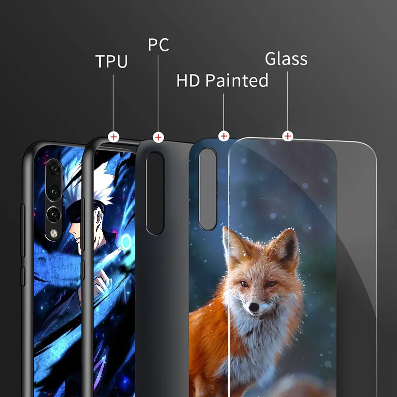 hot anime jujutsu kaisen for huawei honor 30 20 10 9x 8x lite pro plus tempered glass shell phone case cover free global shipping