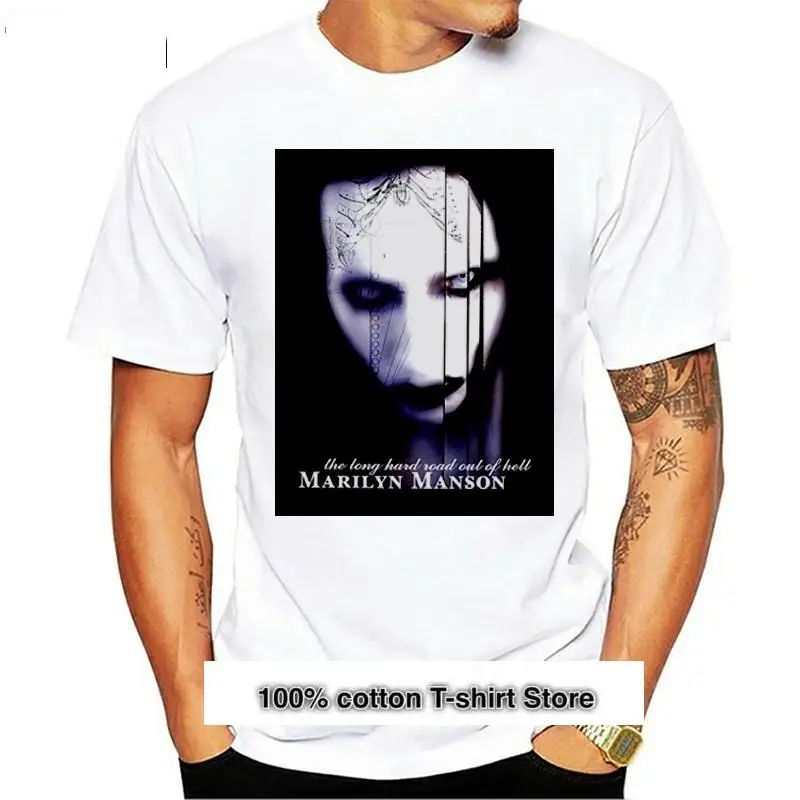 

Camiseta a la moda para hombre, camisa de moda de Marilyn Manson, Antichrist, Punk Rock, divertida e informal para mujer