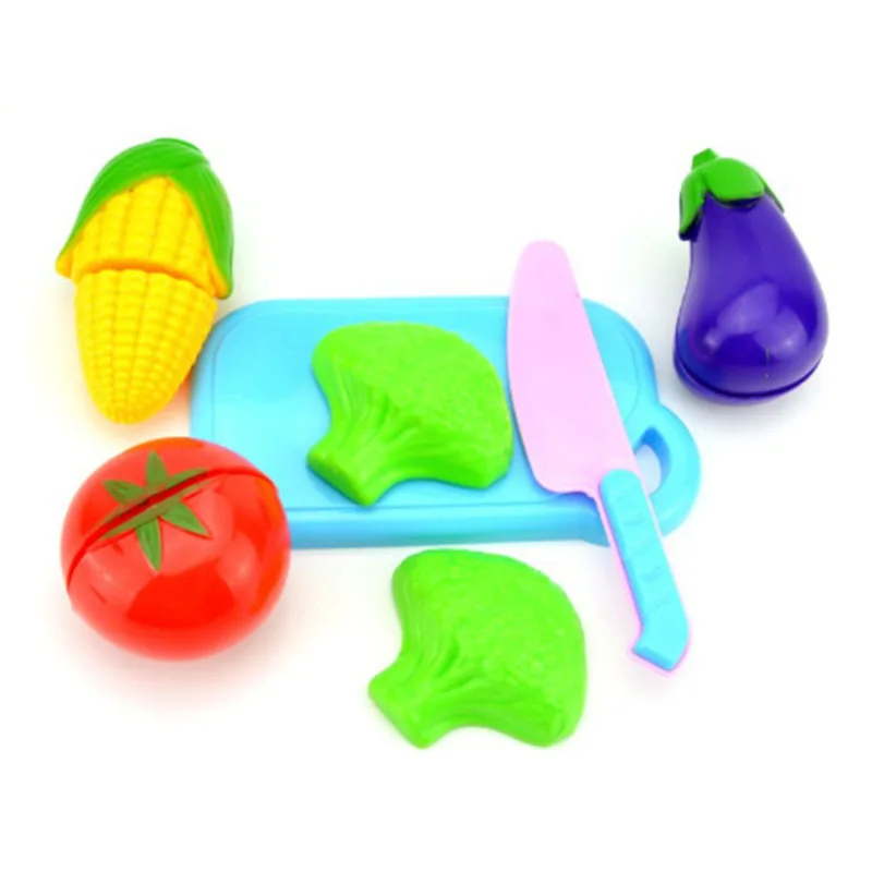 

Fruit Vegetable Food Cutting Set Pretend Role Play Kitchen Food Toys for Kids Educational Toys,Ran Style