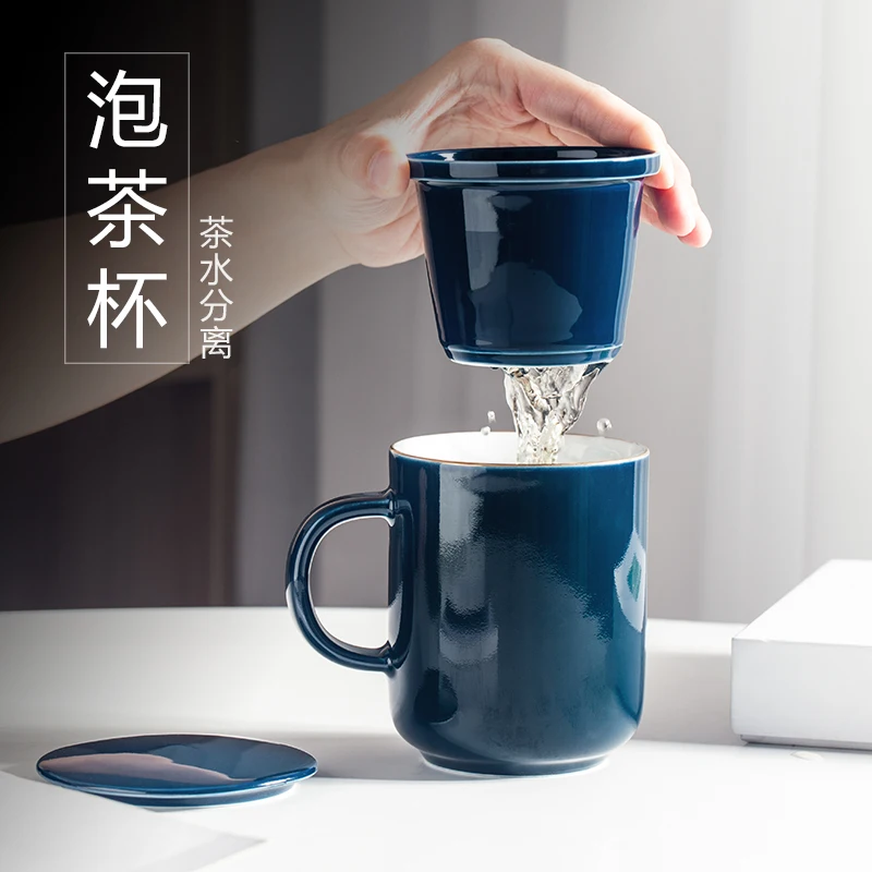 С двойной стенкой чашка Кофе большой японский Чай заварки Керамика творческие