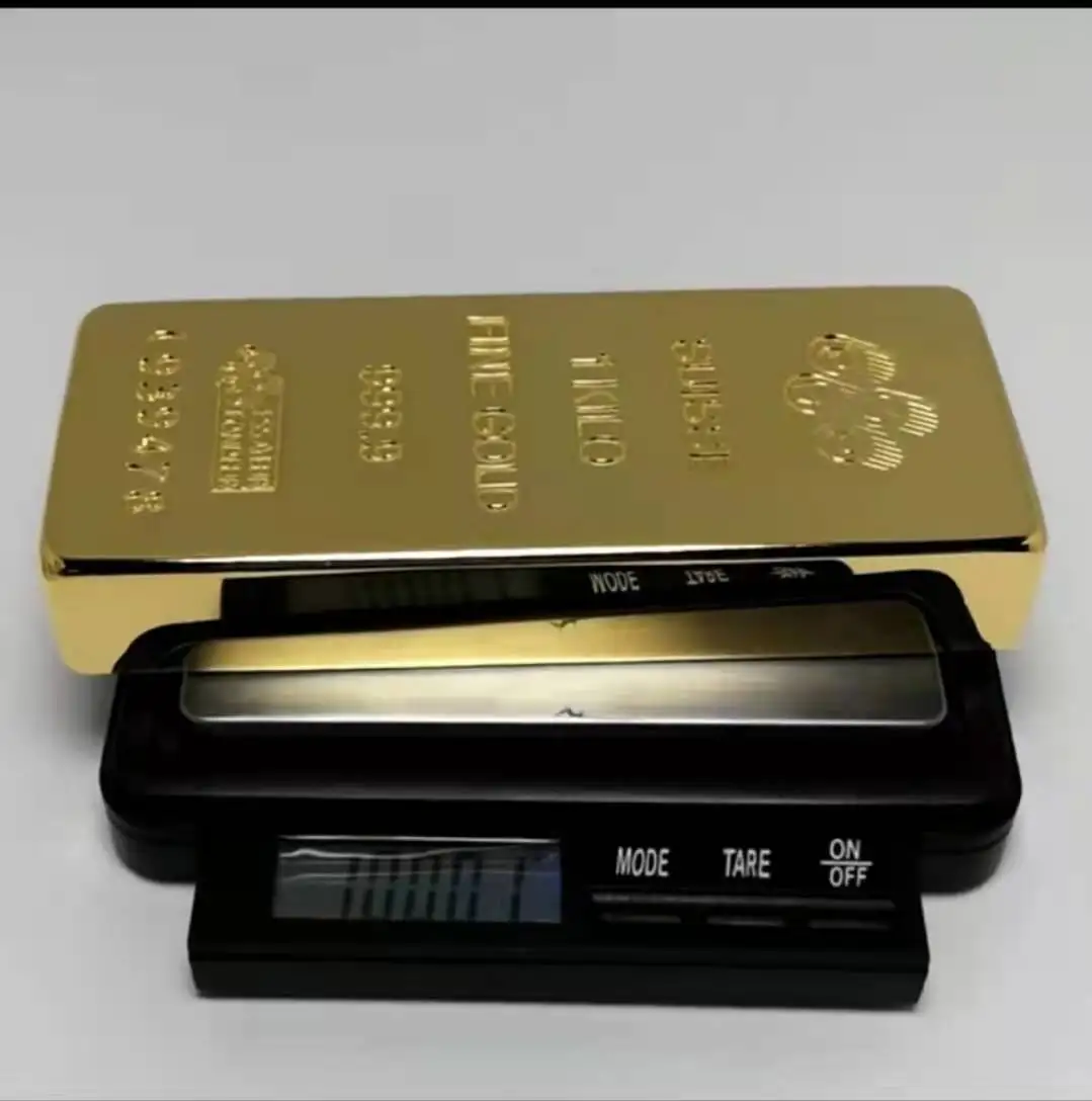 

Swiss Gold Bar Simulation 1kg Town House Gold Solid Pure Copper Plated Gold Bank Sample gold nugget gold model