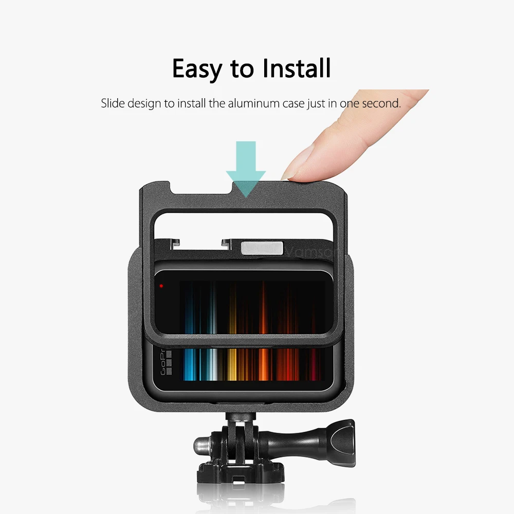 Vamson CNC Aluminum Case for GoPro Hero 9 Black Metal Cage Protective Case for Go Pro Hero9 Accessories VP663