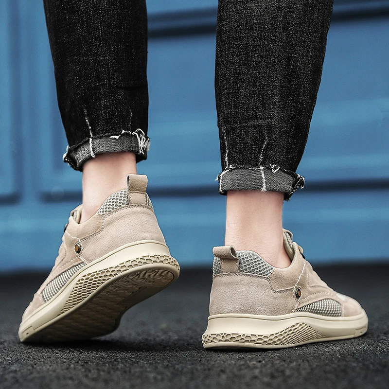 Summer New Sneakers Men Shoes Lace-Up Mens Microfiber Leather Casual Male Winter Man Footwear Flats | Обувь