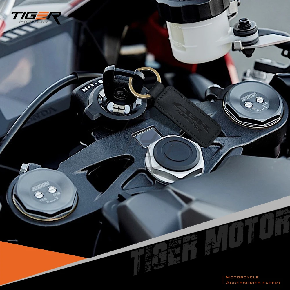 

For Honda CBR1000RR CBR 1000RR Models Motorcycle Keychain Cowhide Key Ring