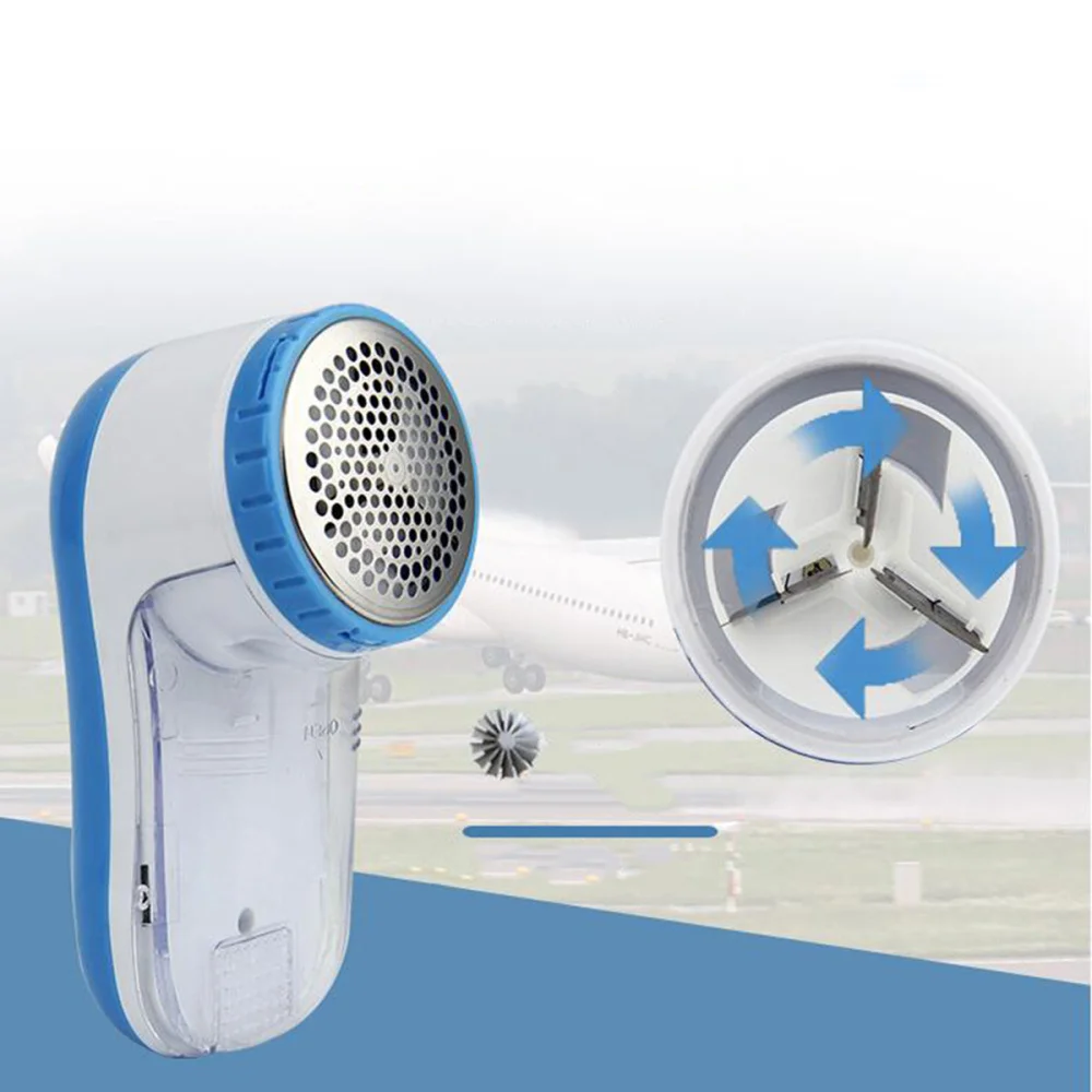 

Lint Remover Fuzz Fabric Shaver Fluff Remover for Clothes Carpet Curtain Sweater USB Charger (Blue)