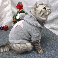 autumn and winter warm nordic cat sweater source stars wool pet clothing hooded cat clothes