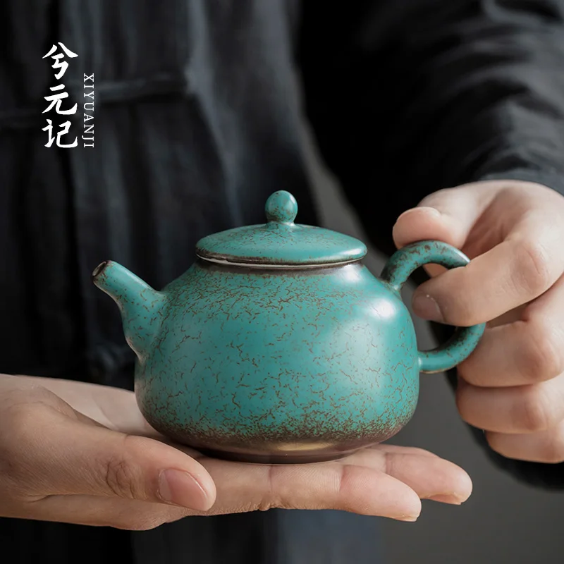 

Керамическая чайная кастрюля Xi yuan ji Малахит зеленого цвета, чайный чайник кунг-фу, домашний маленький чайник