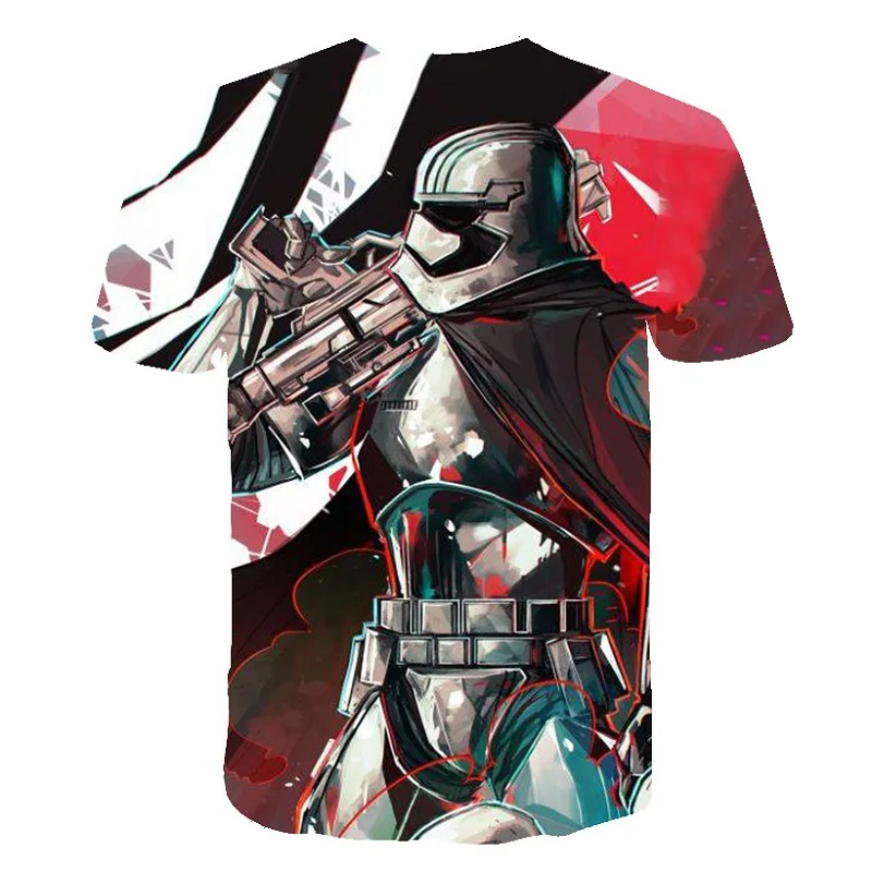 Off white Высокое качество Мужская футболка 3D мультфильм фильм костюм футболка harajuku для взрослых Дарт Вейдер модная мужская футболка Топ