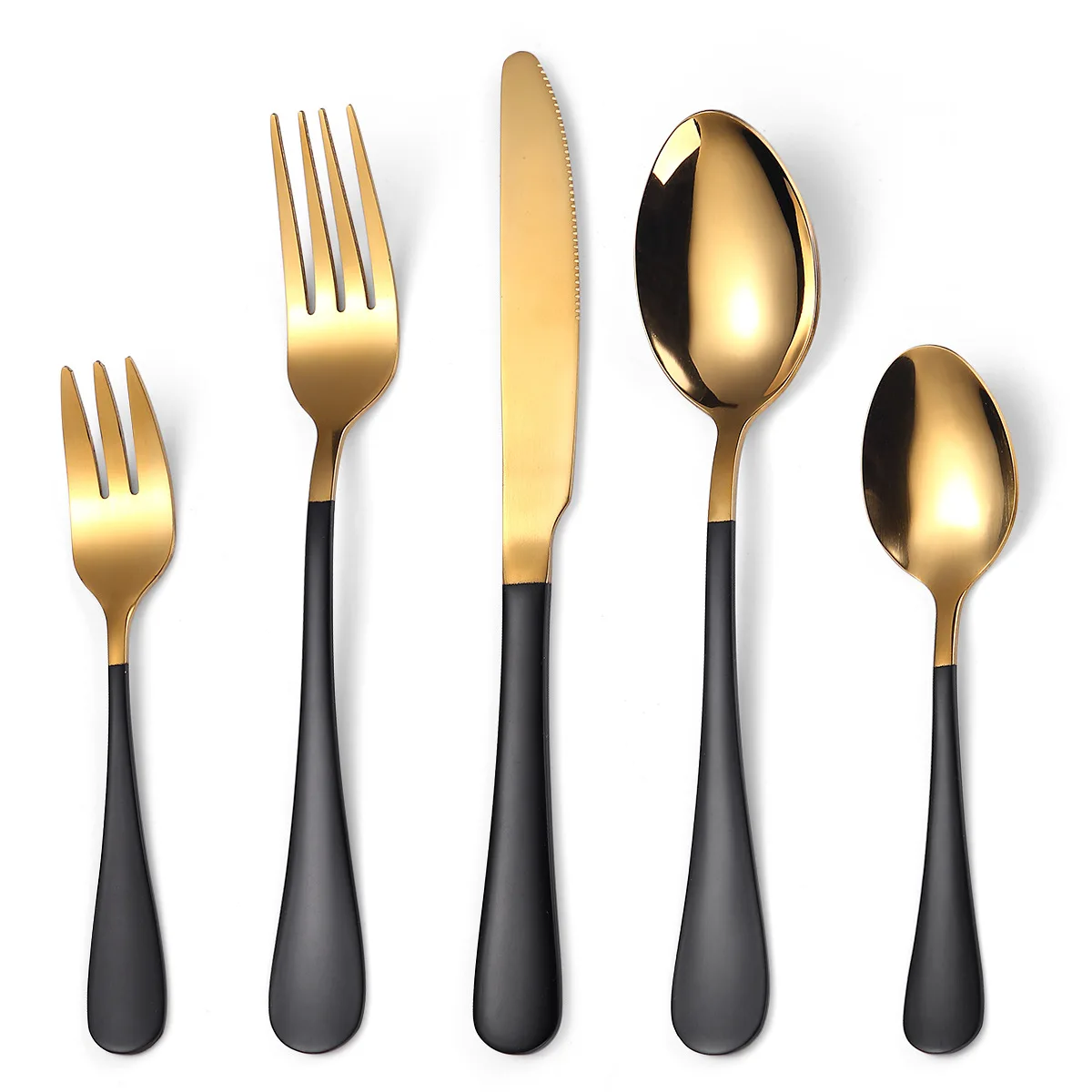 

Tablewellware Black Cutlery Set Stainless Steel Forks Knives Spoons Dinner Set Kitchen Tableware Spoon Set
