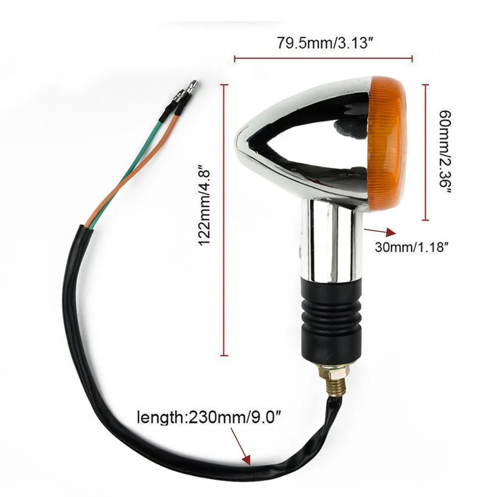 2pcs Motorcycle Turn Signals 12V For Honda Shadow VT 750 1100 VTX 1300 1800 C bike Directional Lights Accessories |