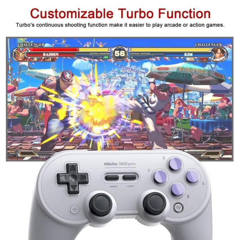 Yiwa 8bitdo SN30 PRO + Bluetooth геймпад контроллер с джойстиком для Mac OS переключатель Windows Android