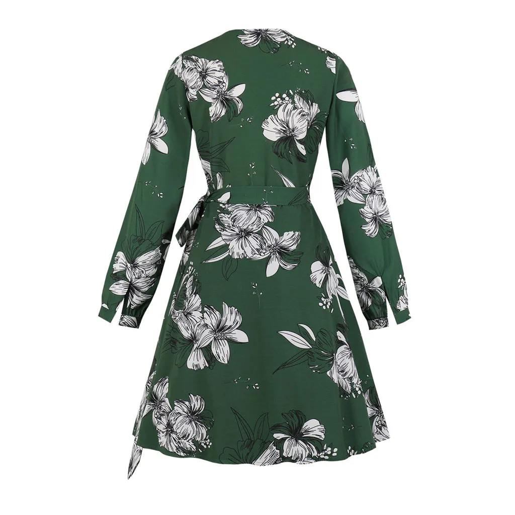 Женское Платье До Колена SAGACE повседневное элегантное платье с длинными рукавами