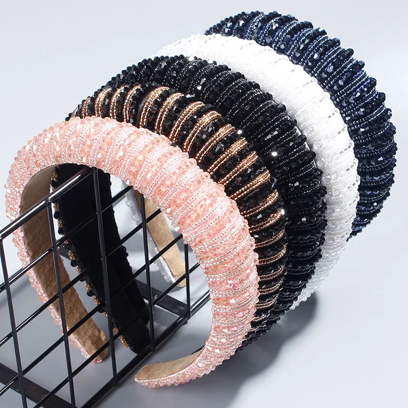 

Роскошные новые обручи с подкладкой Bejeweled модные роскошные обручи для волос Стразы для женщин блестящие новые обручи