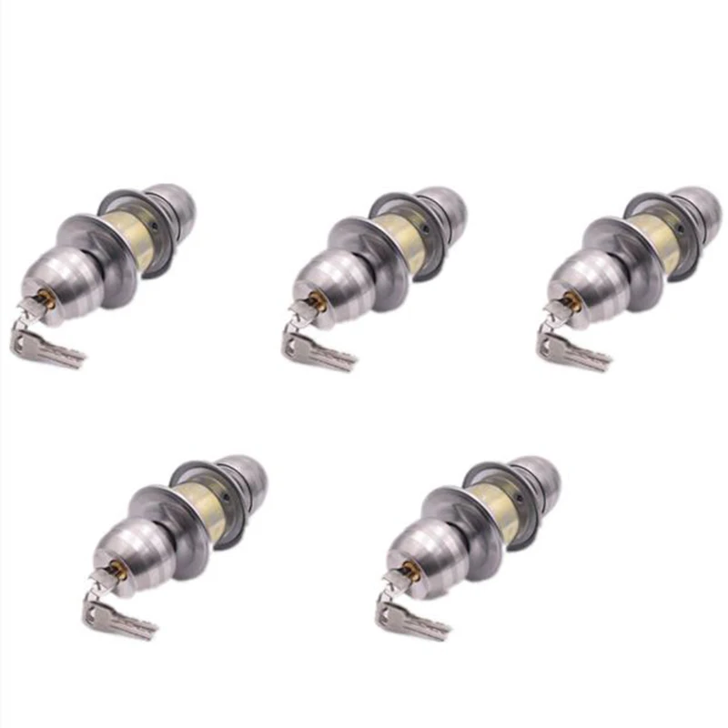 

5 наборов Нержавеющая сталь мяч замки, Крытый Дверные замки для спальни, Ванная комната шар замки