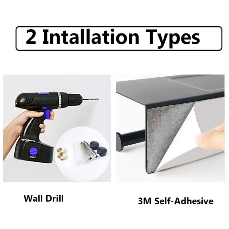 

Double Toilet Paper Holder Bathroom Tissue Roll Holder with Shelf