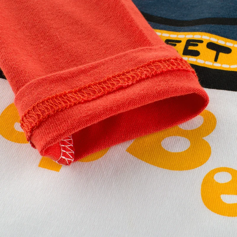 

Baby boy clothes Spring Autumn Cotton Long-sleeve T-Shirt Children soft Stitching Cartoon sweet Car sport top kids Clothing